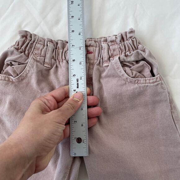 Zara Jeans Girls 5 Light Pink Wash Elastic Waist - Picture 5 of 6